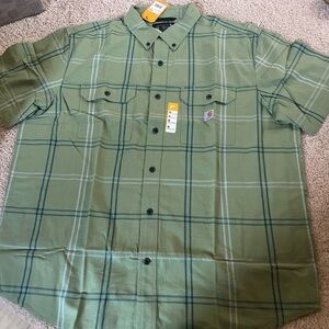 NWT Carhartt Green Plaid Shirt